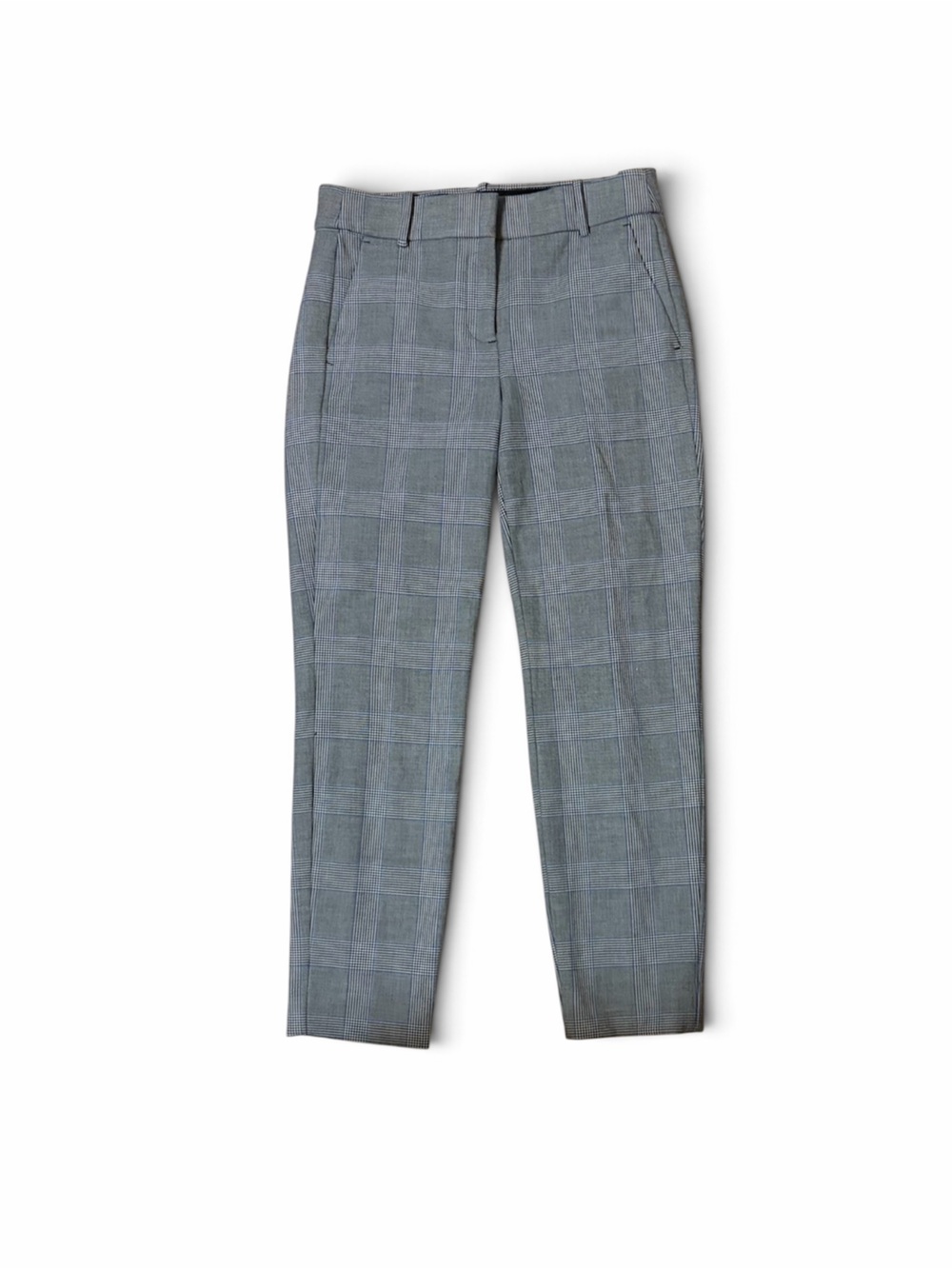 J. Crew Gray Plaid Ankle Cropped Pants
